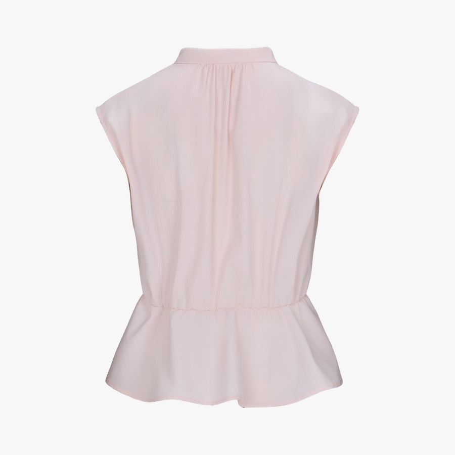 SHEER RIBBON T-SHIRT RUFFLED RIBBON VEST
