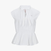 SHEER RIBBON T-SHIRT RUFFLED RIBBON VEST