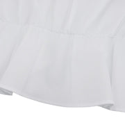 SHEER RIBBON T-SHIRT RUFFLED RIBBON VEST