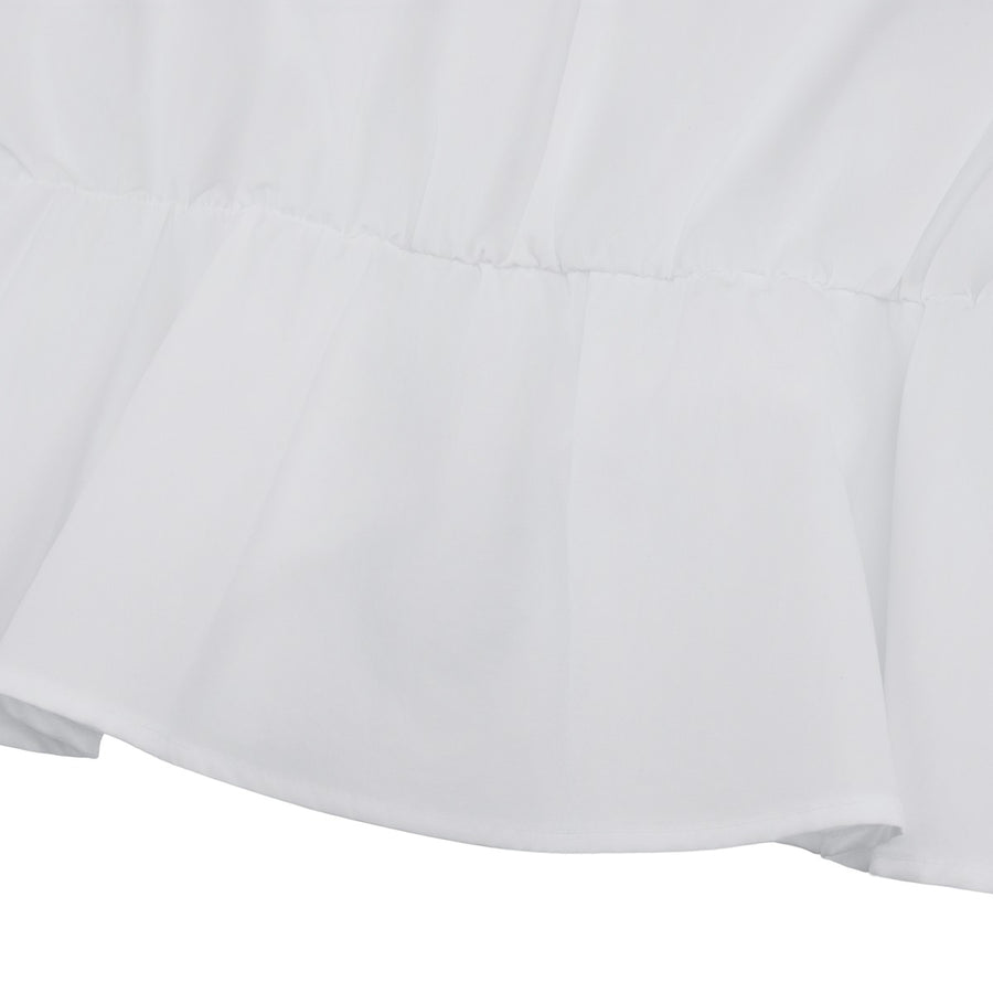 SHEER RIBBON T-SHIRT RUFFLED RIBBON VEST