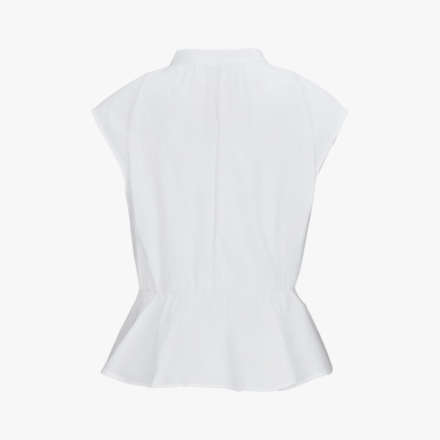 SHEER RIBBON T-SHIRT RUFFLED RIBBON VEST