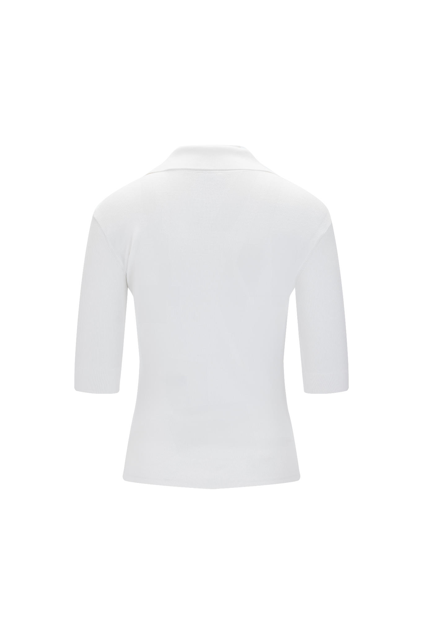 OPEN COLLAR KNIT