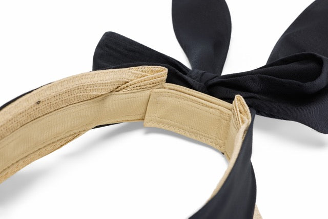 WIDE RAFFIA VISOR