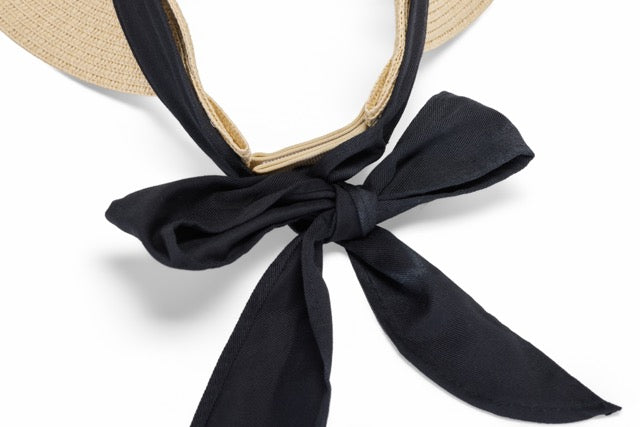WIDE RAFFIA VISOR