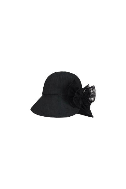 MESH BIG RIBBON BONNET HAT
