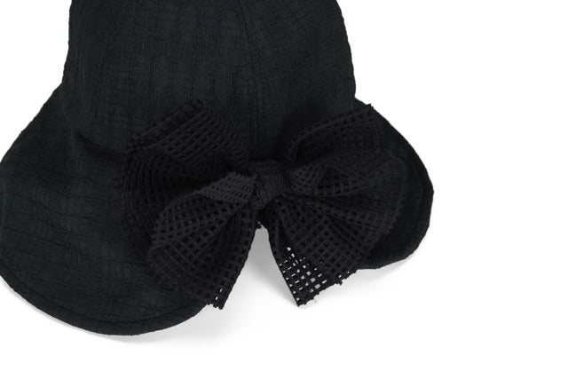 MESH BIG RIBBON BONNET HAT