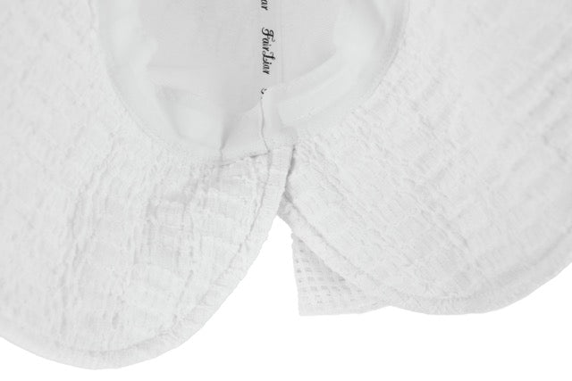 MESH BIG RIBBON BONNET HAT