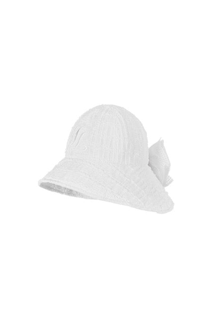 MESH BIG RIBBON BONNET HAT