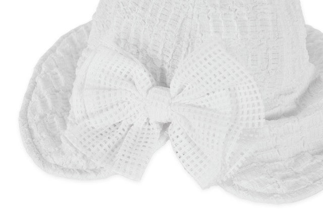 MESH BIG RIBBON BONNET HAT