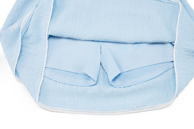 SEERSUCKER SMOKE BAND SKIRT
