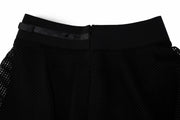 MESH DOUBLE FLARE SKIRT