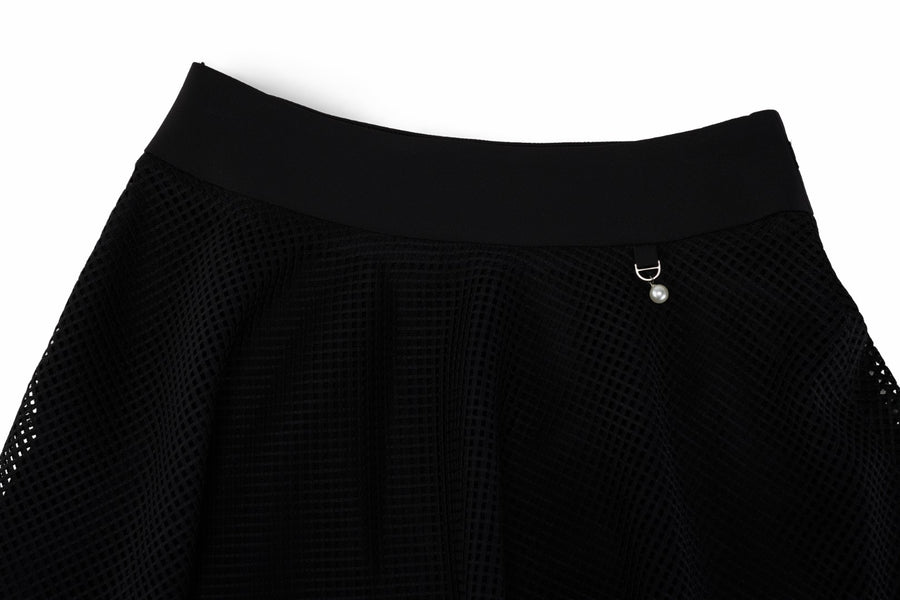 MESH DOUBLE FLARE SKIRT