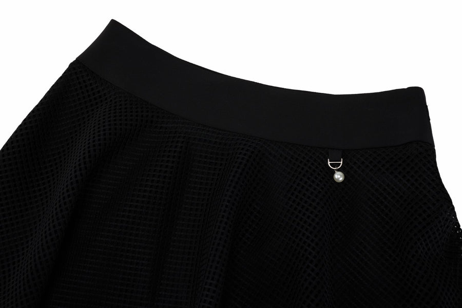 MESH DOUBLE FLARE SKIRT