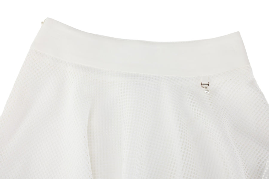 MESH DOUBLE FLARE SKIRT