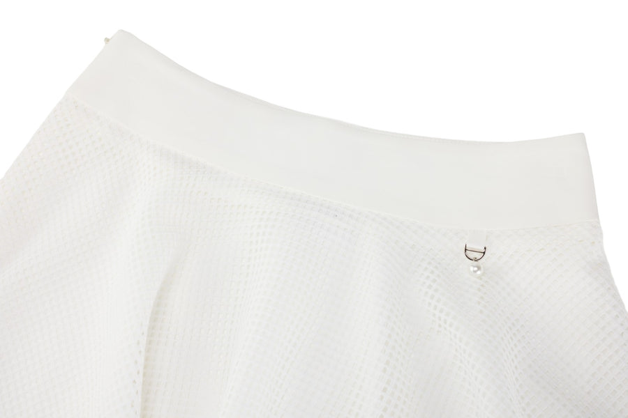 MESH DOUBLE FLARE SKIRT