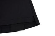 RIB BACK PLEATED SKIRT