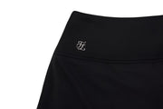 RIB BACK PLEATED SKIRT