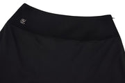 RIB BACK PLEATED SKIRT