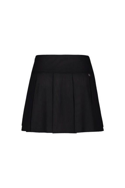 RIB BACK PLEATED SKIRT