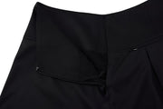 RIB BACK PLEATED SKIRT