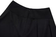 RIB BACK PLEATED SKIRT
