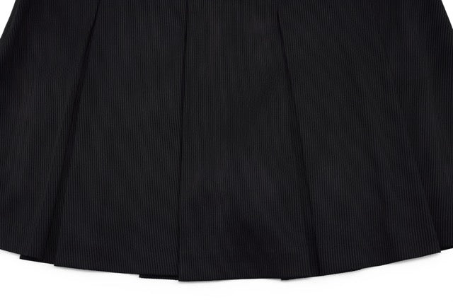 RIB BACK PLEATED SKIRT