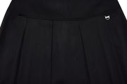 RIB BACK PLEATED SKIRT