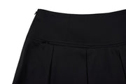RIB BACK PLEATED SKIRT