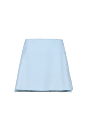 RIB BACK PLEATED SKIRT