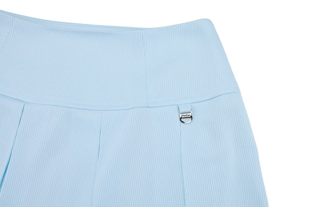 RIB BACK PLEATED SKIRT