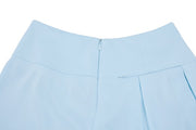 RIB BACK PLEATED SKIRT