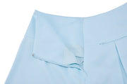 RIB BACK PLEATED SKIRT