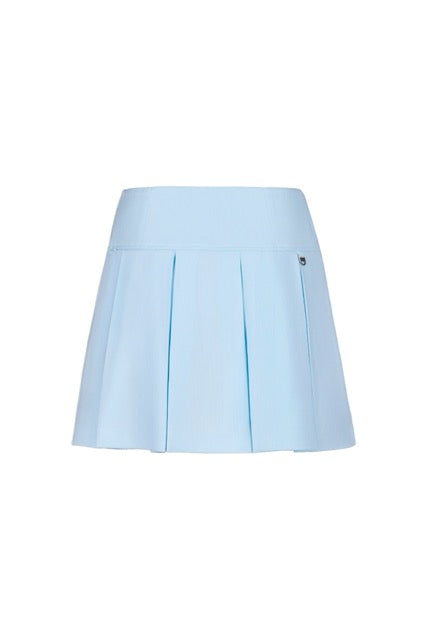 RIB BACK PLEATED SKIRT