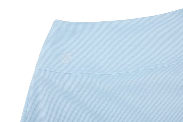 RIB BACK PLEATED SKIRT