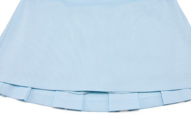 RIB BACK PLEATED SKIRT