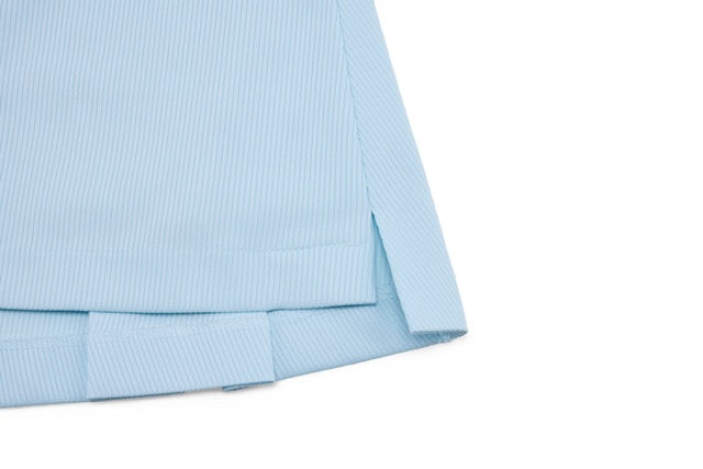 RIB BACK PLEATED SKIRT
