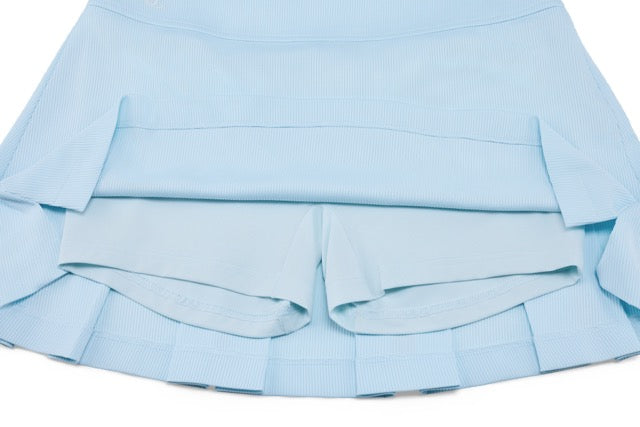 RIB BACK PLEATED SKIRT