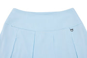 RIB BACK PLEATED SKIRT