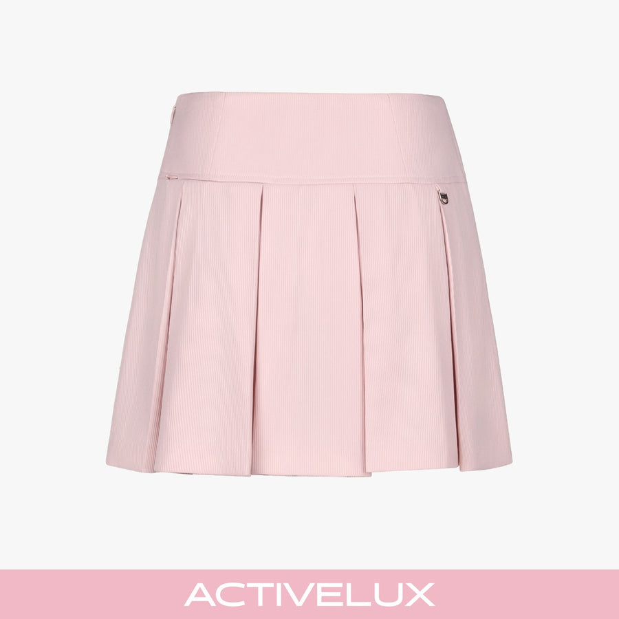 RIB BACK PLEATED SKIRT
