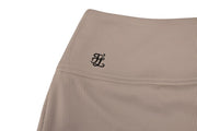 RIB BACK PLEATED SKIRT