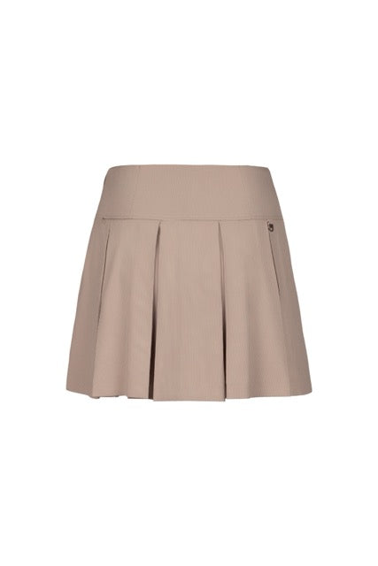 RIB BACK PLEATED SKIRT