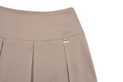 RIB BACK PLEATED SKIRT