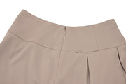 RIB BACK PLEATED SKIRT