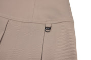 RIB BACK PLEATED SKIRT