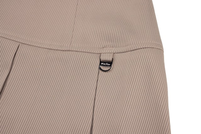 RIB BACK PLEATED SKIRT