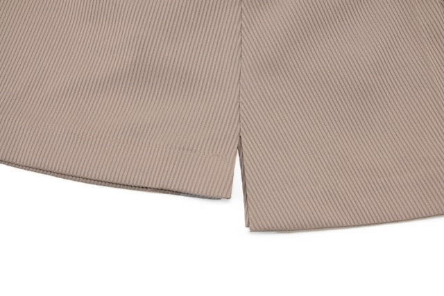 RIB BACK PLEATED SKIRT