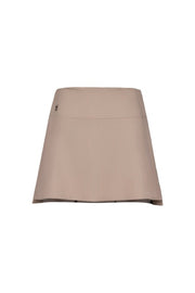 RIB BACK PLEATED SKIRT