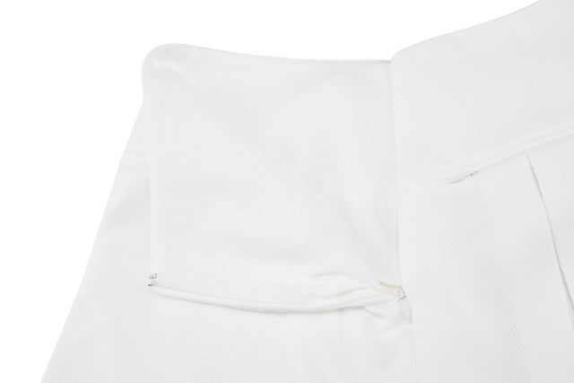 RIB BACK PLEATED SKIRT