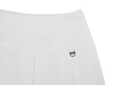 RIB BACK PLEATED SKIRT