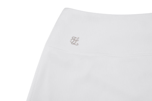 RIB BACK PLEATED SKIRT